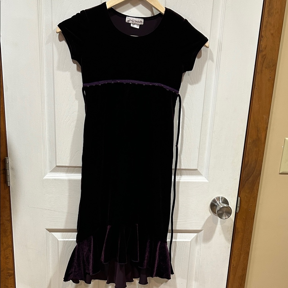 Girls Vintage Dark Purple Baby Doll Drss by My Michelle size 7